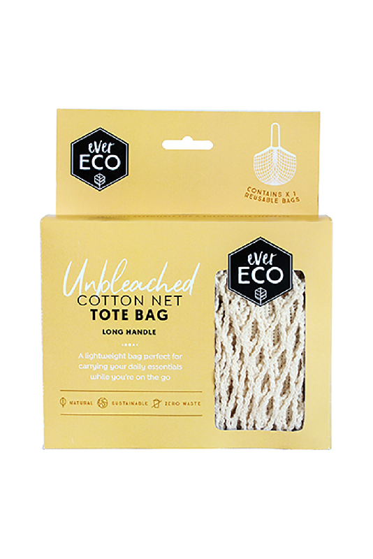 EVER ECO Cotton Net Tote Bag Long Handle