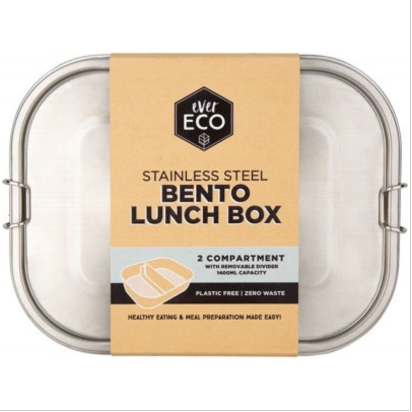 EVER ECO Bento Box 2 Compartment With Removeable Divider 1400ML