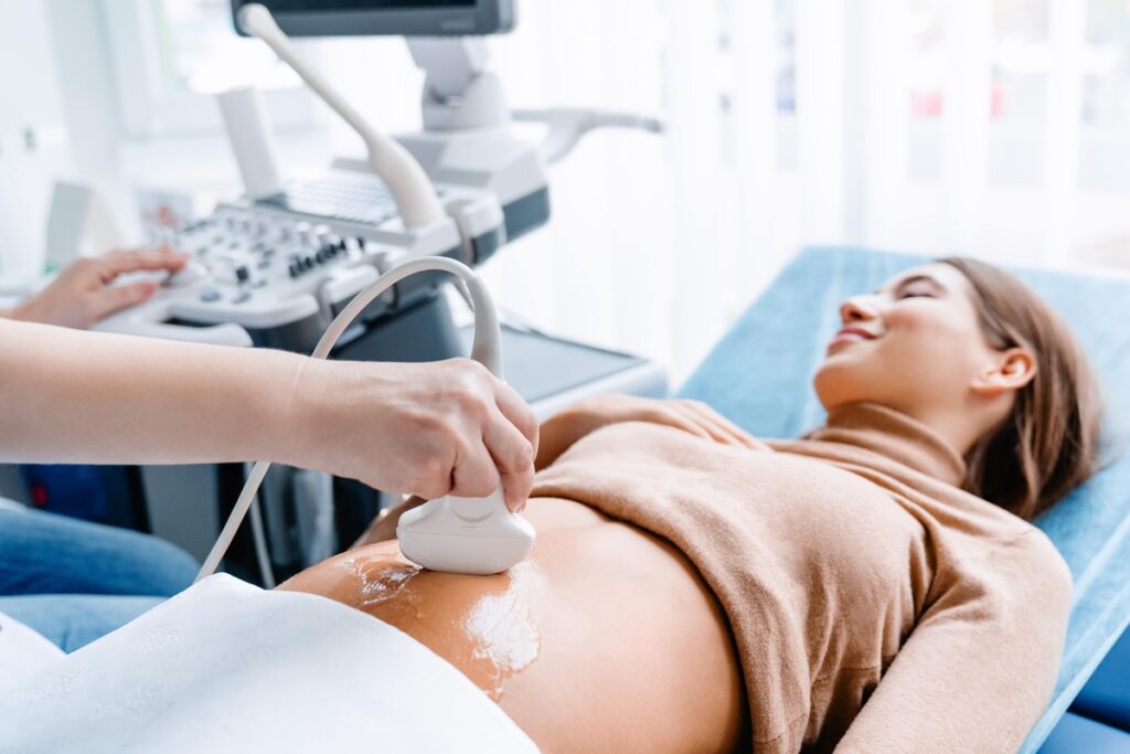 Ultrasonic checking during fertility