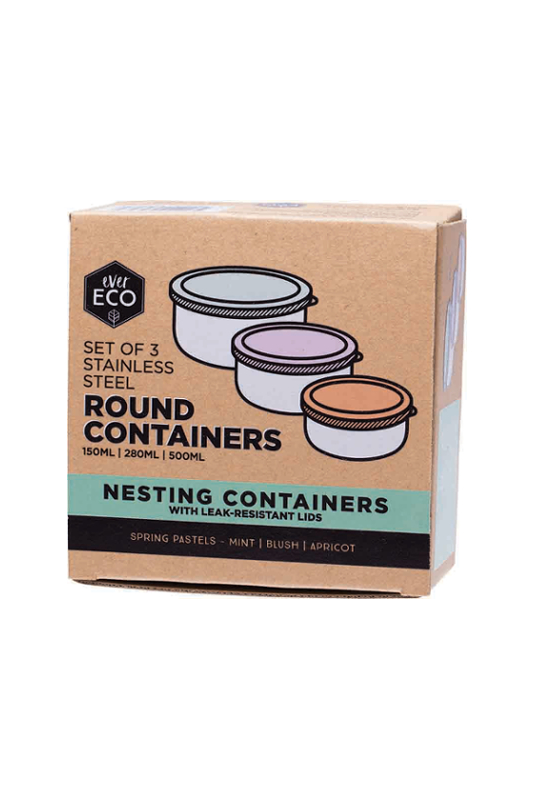 EVER ECO Round Nesting Containers – Set of 3