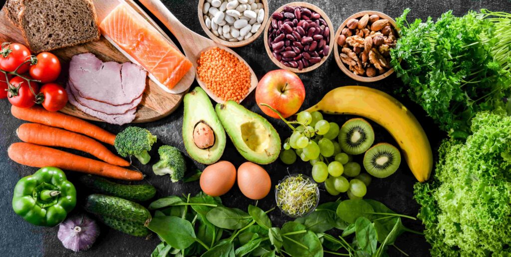 Conception food with the right nutrition visuals